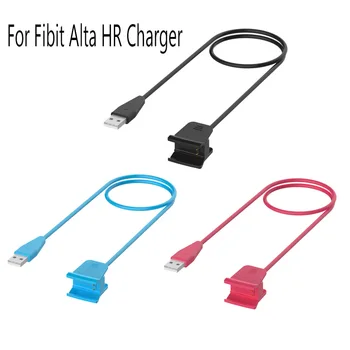 Náhradné USB Nabíjanie Nabíjací Kábel s Reštartu Tlačidla pre Fitbit Alta HR Smart Hodinky, Náramok Vysoká Kvalita Kábla 100 cm