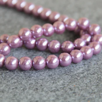 Náhrdelník&10 mm Náramok Ružový&Fialová Shell perlou korálky Seashell DIY darček ženy voľné korálky Šperky robiť dizajn 15inch Veľkoobchod
