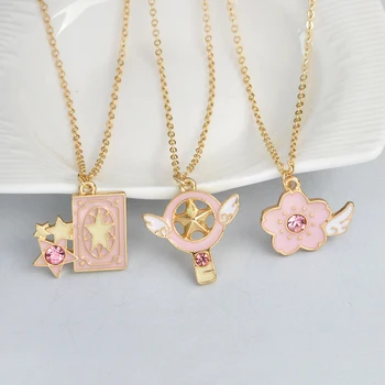Náhrdelníky & prívesky Card Captor Sakura Kuluo karty Sakura karty Kero náhrdelník Japonské anime náhrdelník Šperky pre ženy