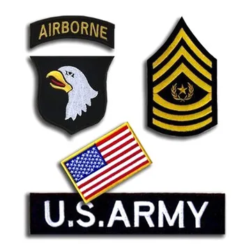 NÁS 101st Airborne 3D patch štyri obleky, vyšívané remienok na ruku handričku nálepky odevné doplnky vojenské odznaky záplaty