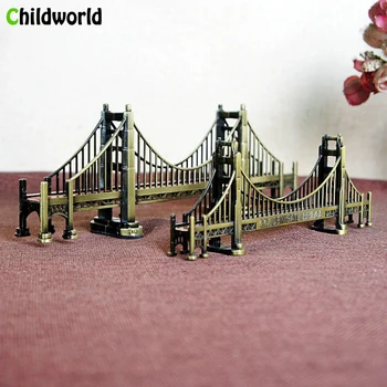 NÁS Golden Gate Bridge Socha Model Pokovovanie Práce cestovného Ruchu Suvenírov Narodeninám Domáce Dekorácie Príslušenstvo