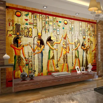 Nástenná maľba Egyptský údaje veľké nástenné spálňa obývacia miestnosť TV na stenu bar ktv vintage steny 3D tapeta pozadie