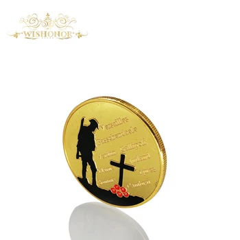 Obchod so Vojny Mince 1914 - 1918 Veľkej Vojny Mince 24K Zlatom Vojenské Medaila 40*3 Výzvy Mince Na Zber