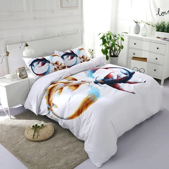 Obliečky Kryt Ryby posteľná bielizeň Sady prehoz cez posteľ Posteľná Bielizeň Pre Deti, Posteľná bielizeň 3d posteľná bielizeň Twin Lôžka Sady Luxusných Paplóny F