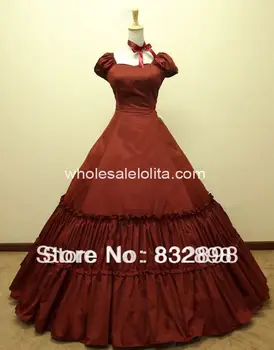 Občianska Vojna V Južnom Belle Lolita Plesové Šaty Šaty Šaty Reenactment