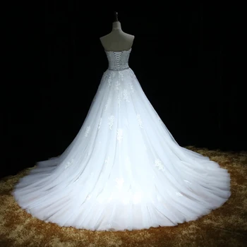 Odnímateľný Čipky Svadobné Šaty s Vymeniteľné Tylu Sukne Sequin Svadobné Šaty Weding Nevesta Svadobné Šaty Weddingdress