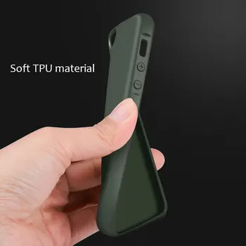 Odolnosť voči otrasom puzdro pre iPhone 5 5S SE silikónové mäkké TPU materiálu matné kryty unti-finger print pôvodného výrobcu
