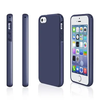 Odolnosť voči otrasom puzdro pre iPhone 5 5S SE silikónové mäkké TPU materiálu matné kryty unti-finger print pôvodného výrobcu