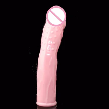 Odvážne Odkladu kondóm pre človeka penis Rukáv pevné hlavu penis Extender opakovane Sexuálne produkty pár sexuálne hračky, hračky rozšírenie rukávy