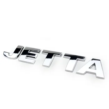 OEM Jetta Znak Zadné Veko Kufra Auta Odtlačkový Odznak Nálepka pre VW Silver Chrome