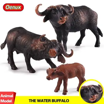 Oenux Pôvodných Afrických Zvierat 3KS/SET Afrického Buffalo Model Akčné Figúrky Syncerus Caffer Zvieratá Zbierku Hračiek Pre Dieťa Darček