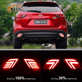OKEEN 2 KS auto styling Multi-function LED Zadný Nárazník Svetlo Na Mazda CX-5 CX5 2013-2016 Auto Brzdové Svetlo led zadné svetlo