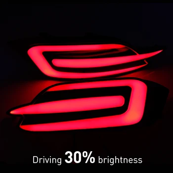 OKEEN auto-styling 2 ks Pre Honda Civic 2016-2017 Auto LED Zadný Nárazník Reflektorom Svetla Chvost zadné Lanter univerzálny hmla žiarovka 12V