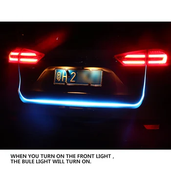 OKEEN auto styling led kufor ľahké pásy zadné dvere signálneho svetla strip Red&Blue Zase Signál Chvost led pohybujúce sa led blesk stop signál