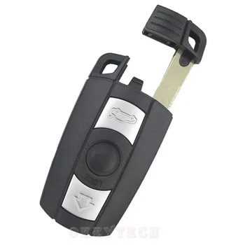 OkeyTech 3 Tlačidlo Smart Card pre BMW 1 3 5 6 Series E90 E91 E92 E60 Diaľkové Kľúča Vozidla púzdro Smart Key Malé Vloženie Žiletky Fob