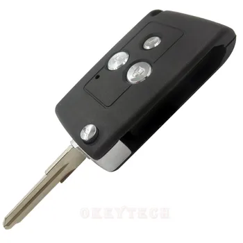 OkeyTech pre Lada Kalina Granta Kľúče od Auta 3 Tlačidlo Upraviť Flip Skladacie Diaľkové Auto Auto Switchblade Kľúč Náhradný Prípade FOB Shell