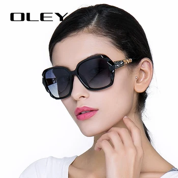 OLEY Nadrozmerné Okuliare Ženy, Luxusné Značky Dizajn Elegantný polarizované Okuliare Žena Hranolové okuliare Oculos De Sol mulher