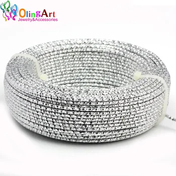 OLINGART 5M/veľa 2.0 mm Vzor Hliníkový drôt zlato / striebro mäkké plavidlá univerzálny kovový drôt náhrdelník DIY Handmade šperky, takže