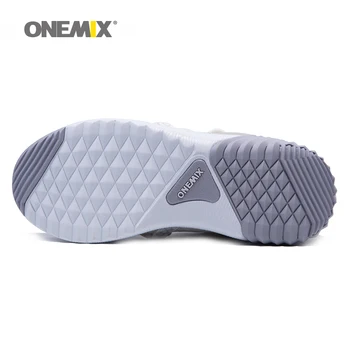 Onemix žien trekové topánky anti slip vychádzkové topánky muž horské topánky pohodlné teplé vonkajšie tenisky pre ženy prechádzky