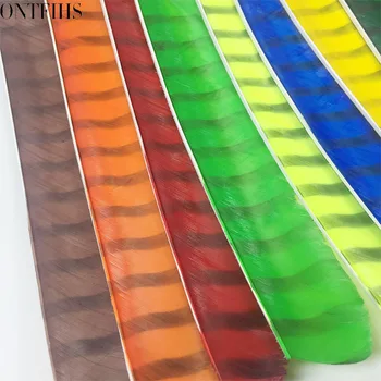 ONTFIHS Lukostreľba Fletching Šípku Perie Multicolor Obojstranný Prekladané Plnej dĺžke Turecko Pierko Fletches DIY - 50PCS