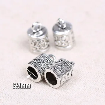 Onwear 20pcs antique silver dia 5.7 mm kovové guľôčky koncovky pre šperky, takže diy prívesok náhrdelník konektor zistenia