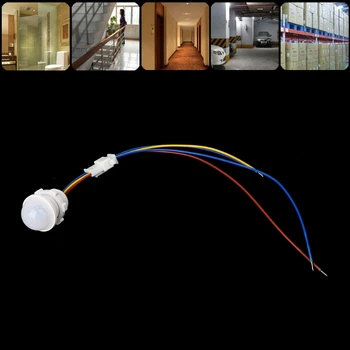 OOTDTY 25 mm LED PIR Detektor Infračervený Snímač Pohybu Prepínač w/Časové Oneskorenie Nastaviteľné