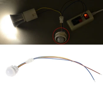 OOTDTY 25 mm LED PIR Detektor Infračervený Snímač Pohybu Prepínač w/Časové Oneskorenie Nastaviteľné