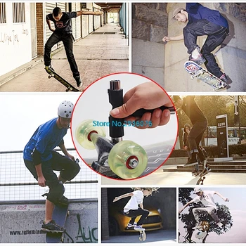 OOTDTY Kolieskové Korčule kľúča Skateboard T Nástroj Tvaru Univerzálny Multi-Funkčné Tlačidlo MY27_20