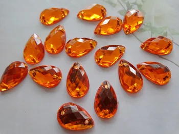 Oranžová farba korálky Drop shape 8*13mm kamienkami Šiť na crystal drahých kameňov Acryl crystal kamienkami diamond ručné šitie 300pcs