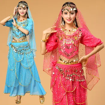 Orientálne Tanečné Kostýmy Danza Del Vientre Brušného Tanca Kostým Nastaviť Bollywood Dance Kostýmy Lacné Brušného Tanca Kostýmy 6 Farieb