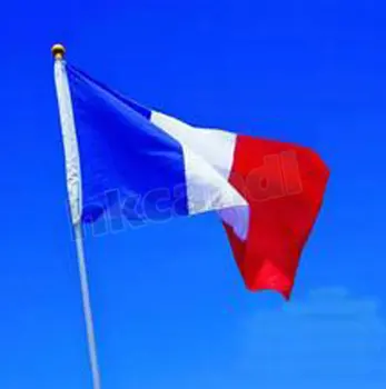 Oriflamme 3ftx2ft Francúzsku Vlajku národné vlajky Super-Poly visí Krytý Vonkajší francúzskou VLAJKOU Krajiny Banner 64x96cm
