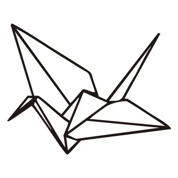 Origami Geometrické Stenu Domova, Spálne, Obývacia Izba Žeriav Moderné Vinylové Umenie Nálepky Perfektnú Kvalitu nástenná maľba Odtlačkový ZA330