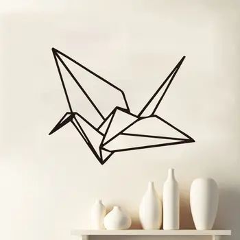 Origami Geometrické Stenu Domova, Spálne, Obývacia Izba Žeriav Moderné Vinylové Umenie Nálepky Perfektnú Kvalitu nástenná maľba Odtlačkový ZA330