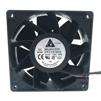 Originál Delta PFC1212DE Pre Bitcoin GPU baník výkonný chladiaci ventilátor 120*120*38mm PWM 12V 4-pin 252.8 CFM 5500 RPM66.5 dB(A)