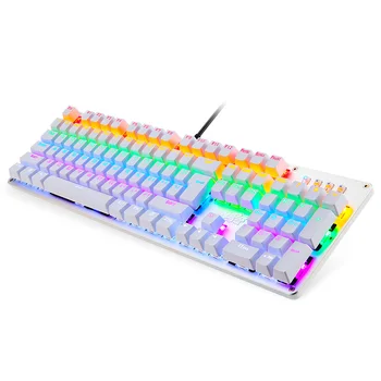 Originálne farebné 104 tlačidlá led herné mechanické klávesnice Počítača svetelný kovové káblové klávesnice doprava zadarmo