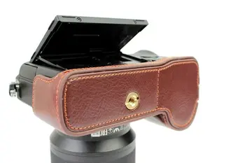 Originálne Kožené Fotoaparát prípade Polovicu Taška pre Sony ILCE-7M2 A7 Mark II A7R II Reálne kože Vysokej Kvality Chrániť prípade
