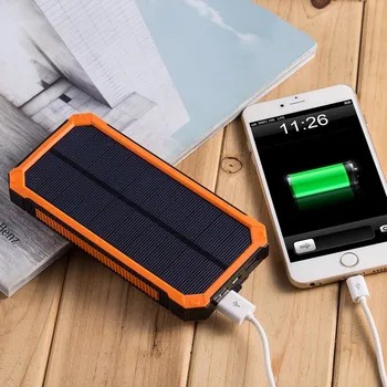 Originálne PowerGreen Mini Solar Power Bank 15000mAh Externé Solárnu Energiu Batérie Záložné Nabíjačky Solárnych panelov pre Telefón