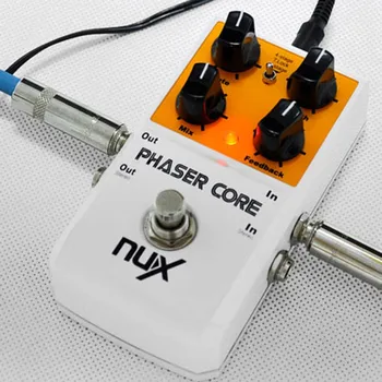 Originálny Produkt NUX AKO-3 Phaser Core Phase Shifter Modulácia Stomp Efekt Pedál Tón Zámok Predvolieb Funkcia True Bypass