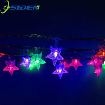 OSIDEN 2M 20LEDs 3AA Batérie Powered STAR Tvarované Tému LED Reťazec Rozprávkových Svetiel Vianočné Dovolenku Svadobné Dekorácie, Party, Svetlo