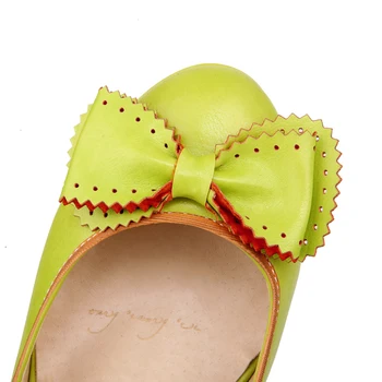 Osobnosti princezná topánky nové pevné topánky dámske Bowknot dekorácie Platformu Candy farby, svadobné vysoké podpätky veľkosť 30 31 32 49