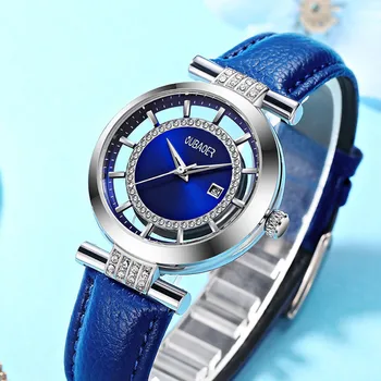 OUBAOER Top Značky luxusné Quartz Dámske Náramkové hodinky žena Drahokamu Dial Sledovať Ženy Šaty hodinky Montre Femme Reloj Mujer