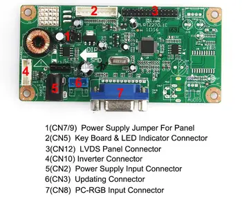 Ovládanie Ovládač Board VGA Pre LTM150X0-L01 LQ150X1LW71N 1024x768 LVDS Monitor opätovné použitie Notebooku