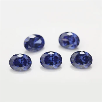 Oválny Tvar 30Pcs Modrá Farba 5A CZ Kameň 3x5-10x12mm Syntetické Drahokamy Cubic Zirconia Pre Šperky