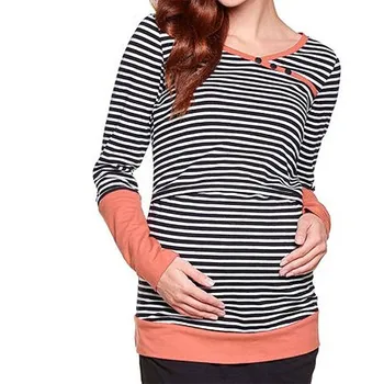 Ošetrovateľstvo Topy Materskej tričko Dojčenie Oblečenie pre Tehotné Ženy Módny štýl Bavlna Pohodlné Ošetrovateľskej Oblečenie