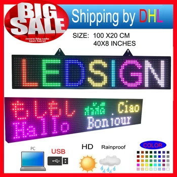 P10 RGB led Posúvanie zobrazenia message board/Vonkajšia farebná LED displej/ Support počítač USB programmablefor led znamenie