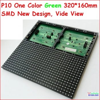 P10 smd semi-vonkajšie, krytý zelená 320*160 32*16 , hub12 monochromatické, p10 zelená led panel,SMD široký pohľad uhol,vysoký jas
