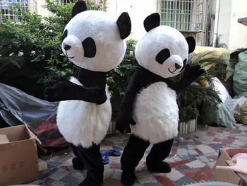 Panda Bear Maskot Maškarný Kostým Pre Dospelých Vyhovovali Party Šaty
