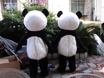 Panda Bear Maskot Maškarný Kostým Pre Dospelých Vyhovovali Party Šaty