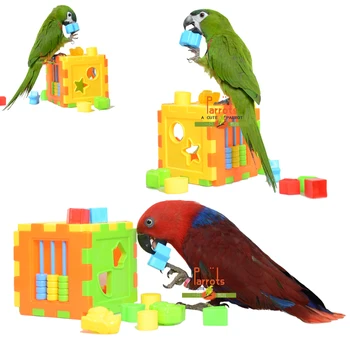 Papagáj Puzzle stavebným Vták Inteligencie Tréning Rozvoja Hračky pre Cockatiel Papagáj Budgie DIY Súčasťou Príslušenstvo Hračky