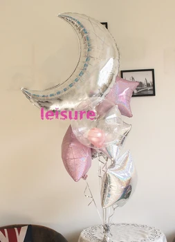 Party dekorácie balón nastavte veľké veľkosť Mesiac+star/srdce svadobné dekorácie narodeninovej party zariadené, pri deti hračka